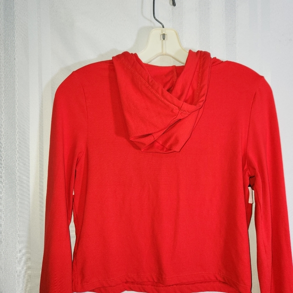 LOVE ❤️ ARI RED WHITE AND BLUE WOMEN'S LIGHTWEIGHT CROP HOODIE SIZE LARGE - Picture 5 of 9